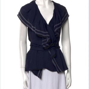 Tory Burch Adelia Wrap Top Size 4‎
